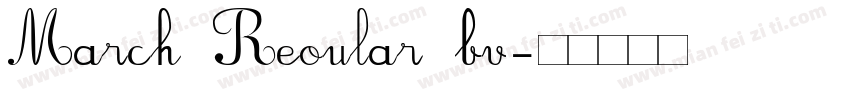 March Reoular bv字体转换